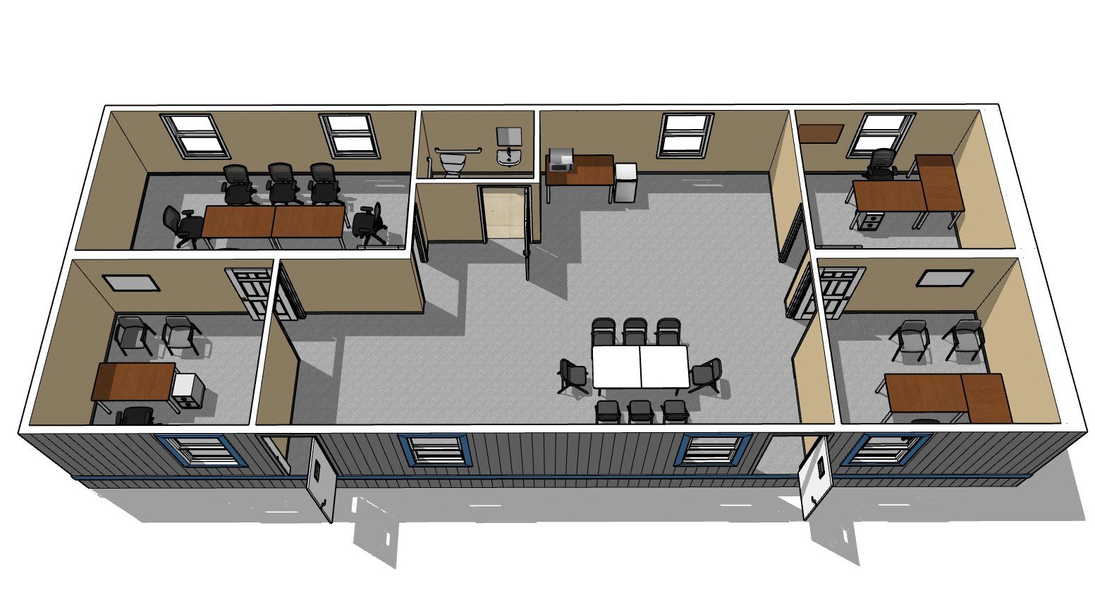 Custom Mobile Office Buildings - Floorplans