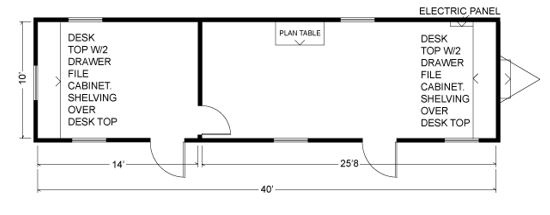 10X40 Mobile office unit 