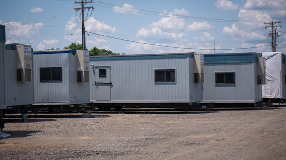 row of modular buildings