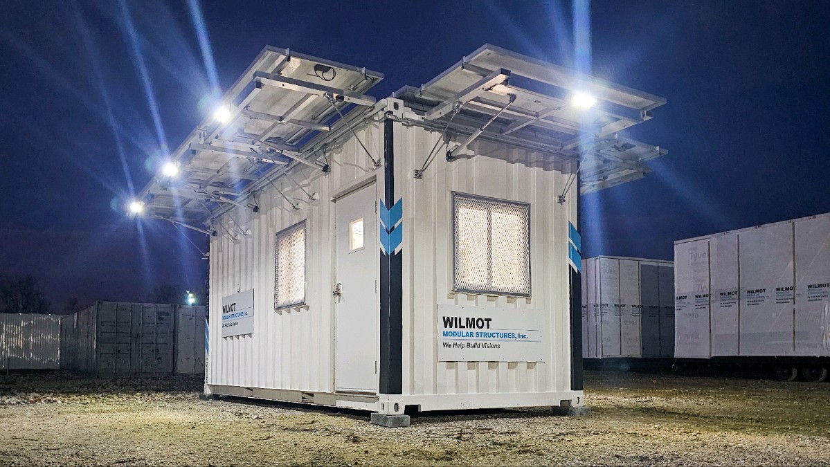 solar powered office & storage container