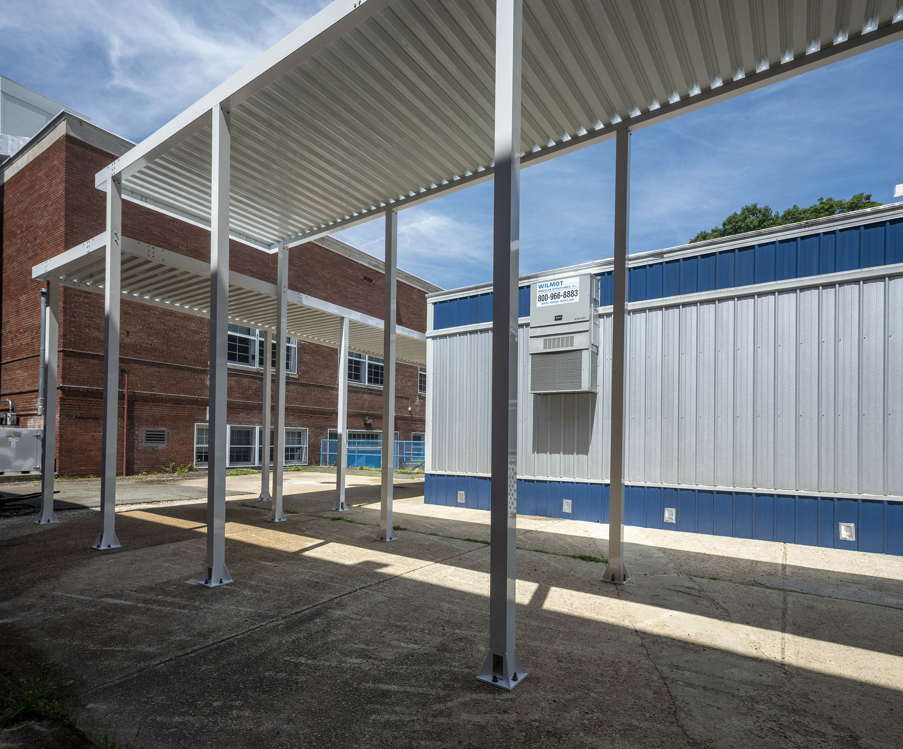 modular school canopied walkway