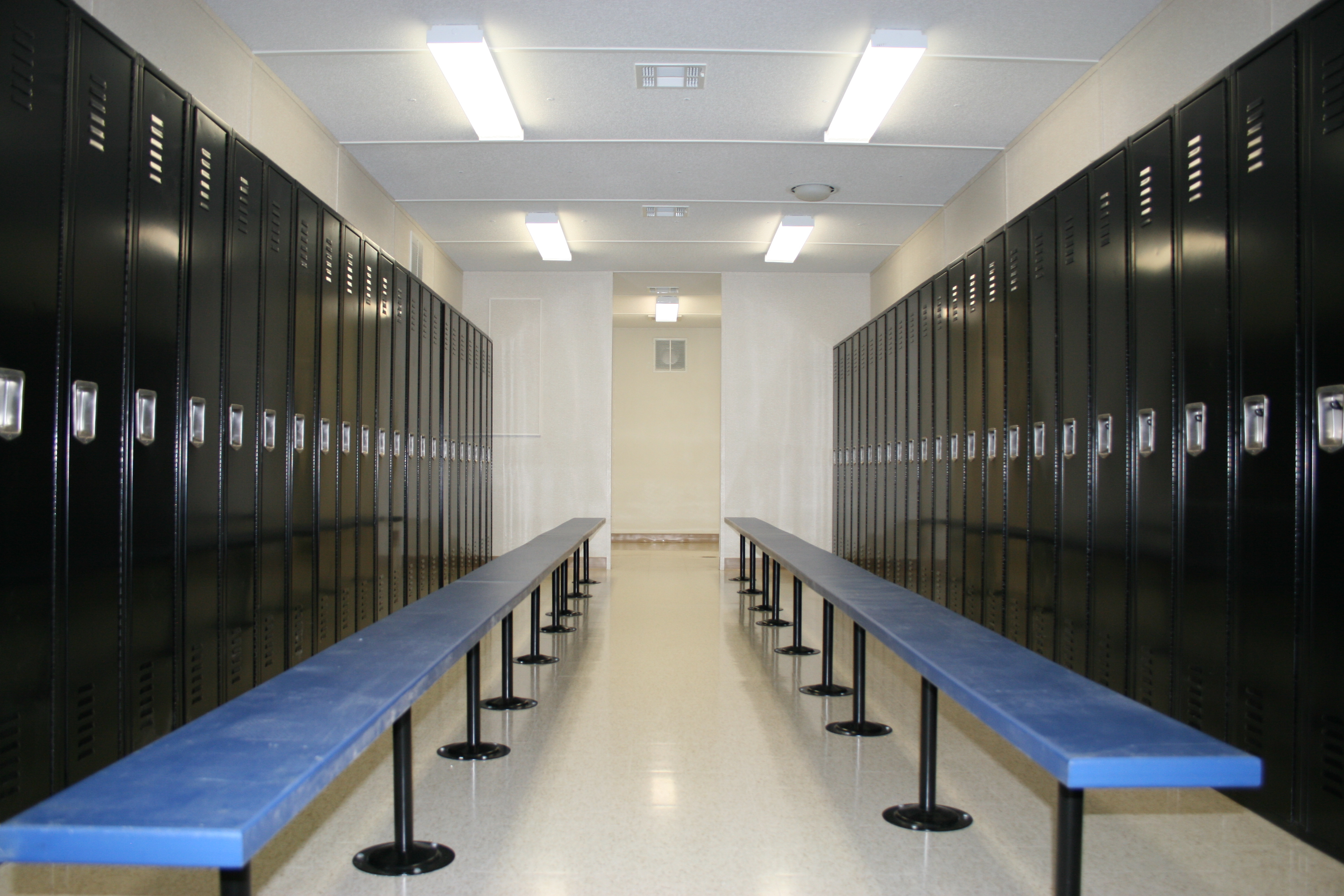 Lockers in Modular Restroom Building