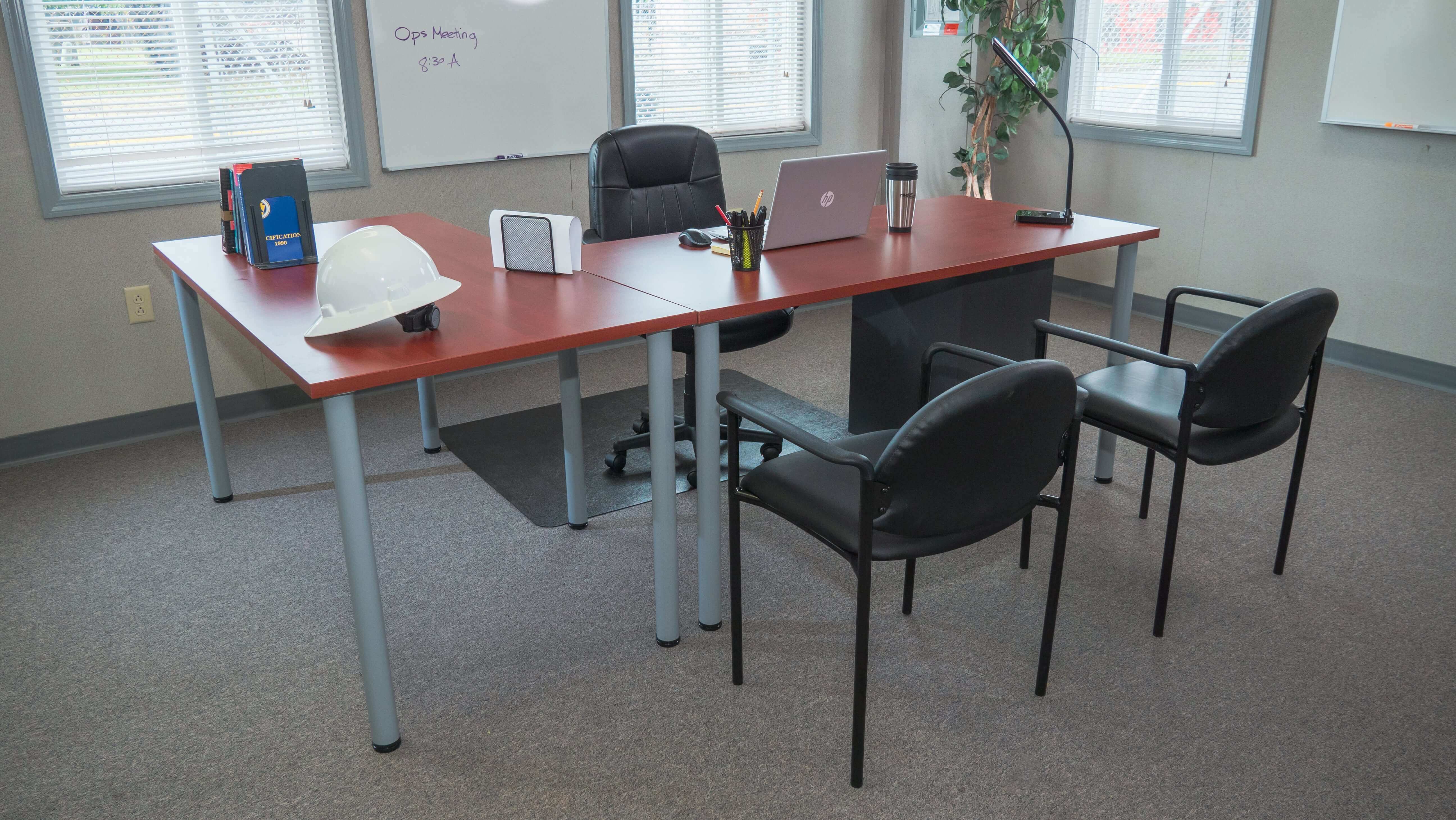 Office Furniture Including Desk and Chairs