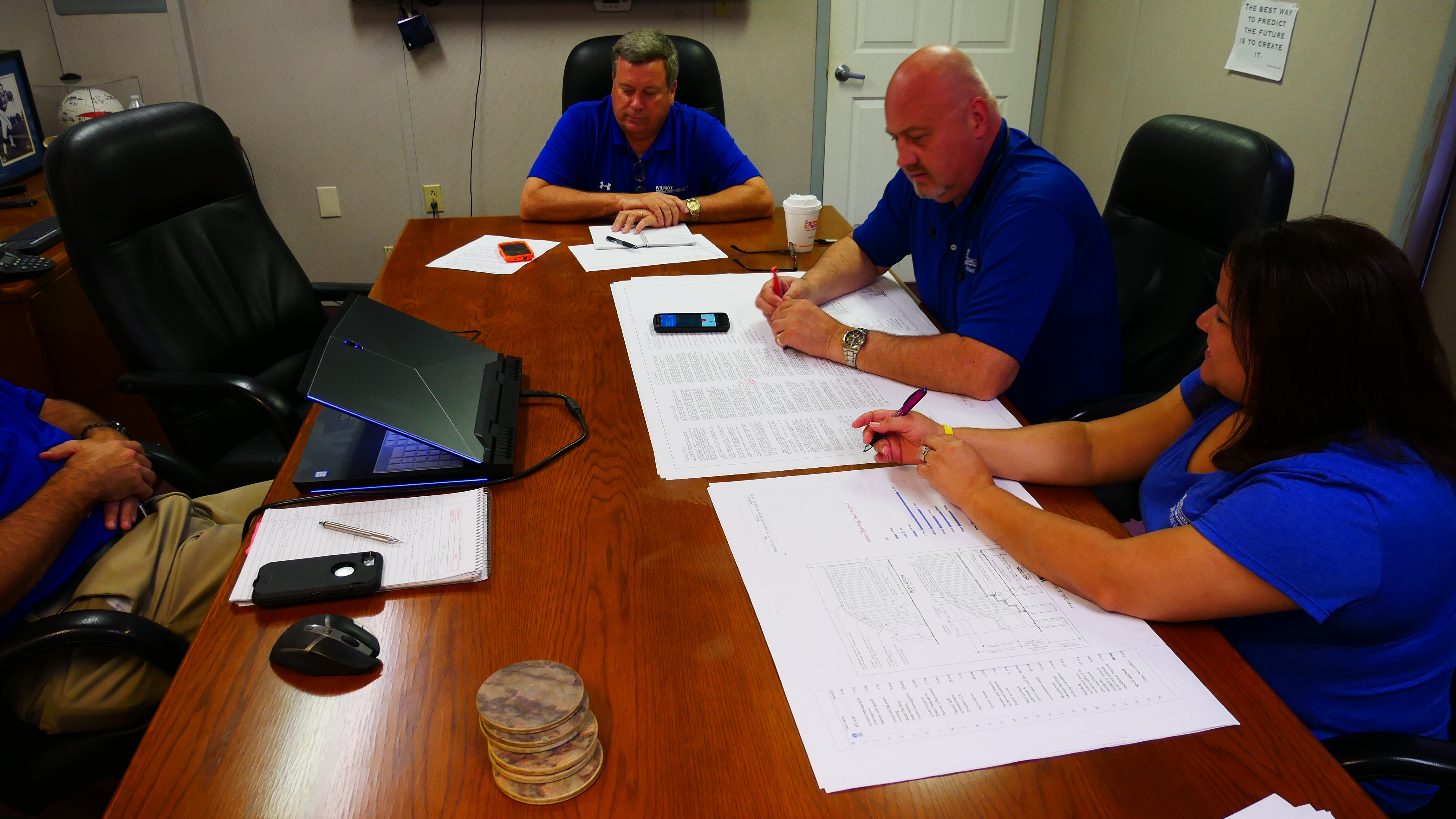 wilmot modular team working at table
